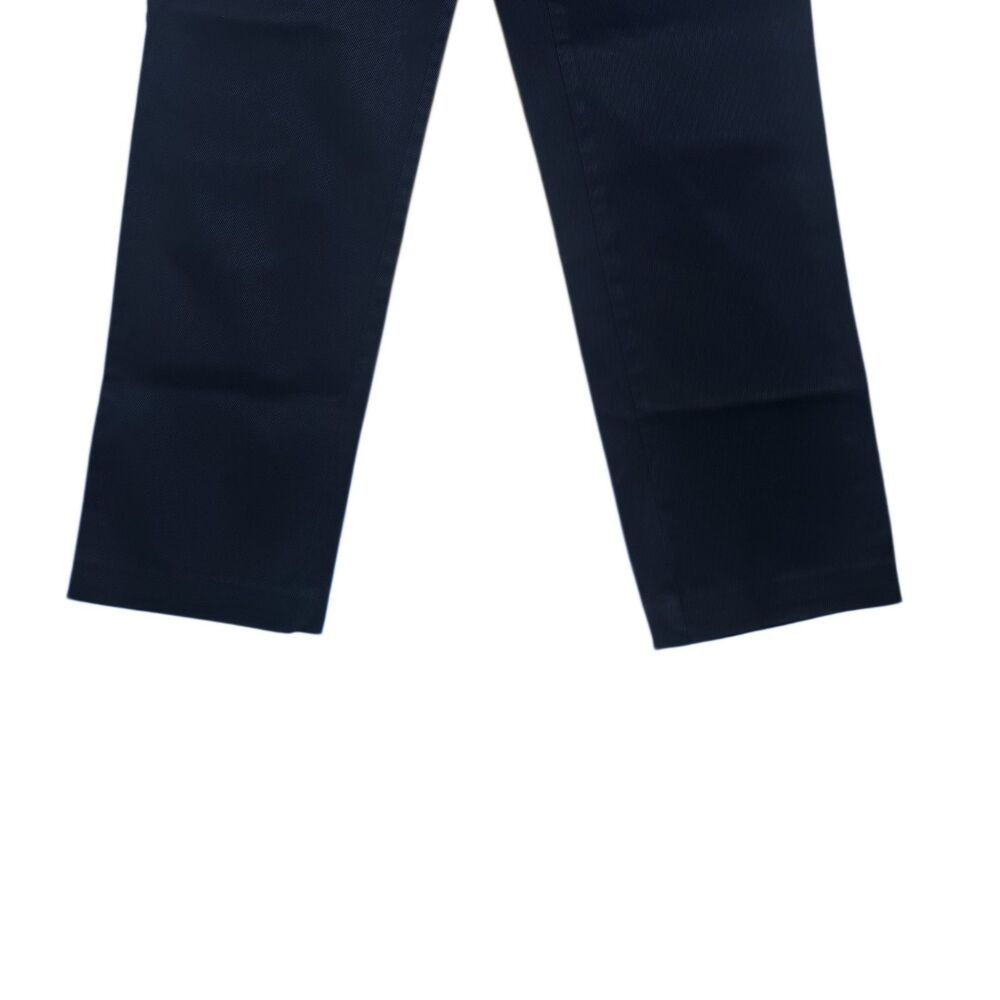 Ralph Lauren Chino Pants Navy Blue Cotton Twill Preppy High Waisted Trousers 10 - Picture 6 of 9